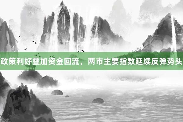 政策利好叠加资金回流，两市主要指数延续反弹势头