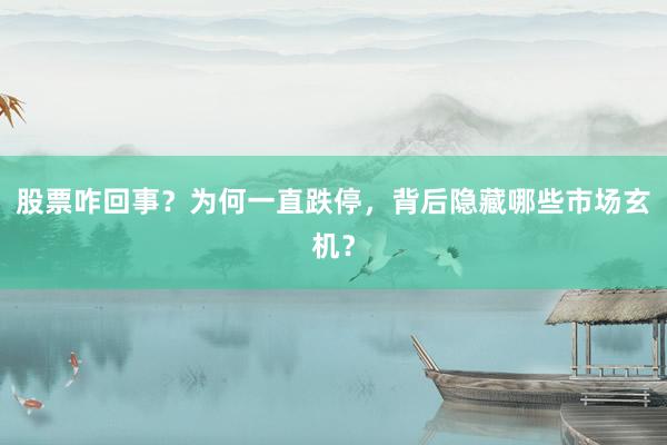 股票咋回事?为何一直跌停,背后隐藏哪些市场玄机?